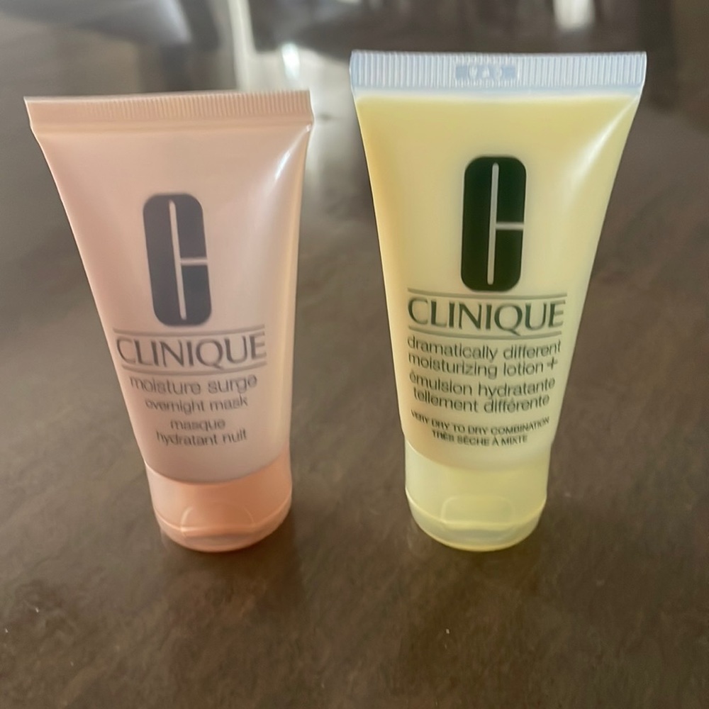 NWOT Clinique Overnight Mask & Dramatically Different Moisturizing Lotion+
